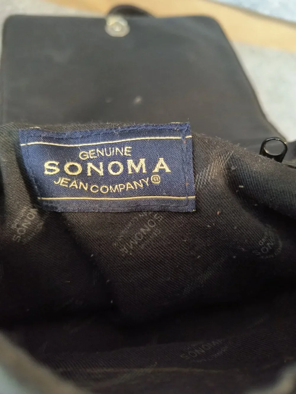 Sonoma Genuine Leather Backpack Purse Black Multi Pocket Adjustable Straps